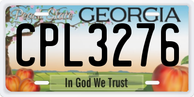 GA license plate CPL3276