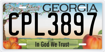 GA license plate CPL3897
