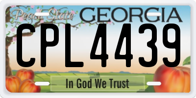 GA license plate CPL4439