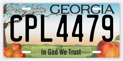 GA license plate CPL4479