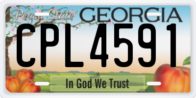 GA license plate CPL4591