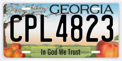 GA license plate CPL4823