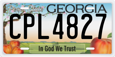 GA license plate CPL4827