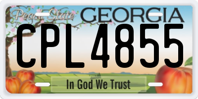 GA license plate CPL4855