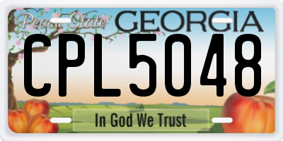 GA license plate CPL5048