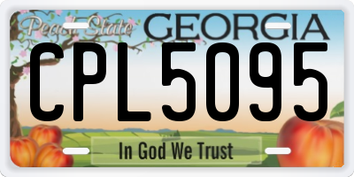 GA license plate CPL5095