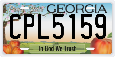 GA license plate CPL5159