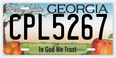 GA license plate CPL5267