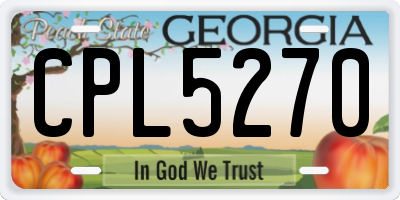 GA license plate CPL5270