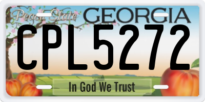 GA license plate CPL5272