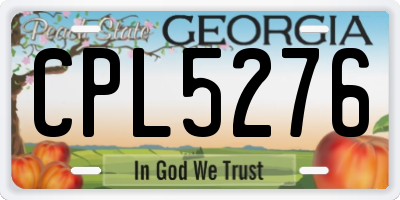 GA license plate CPL5276