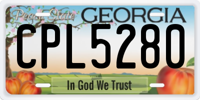 GA license plate CPL5280