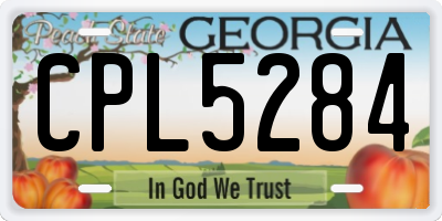 GA license plate CPL5284