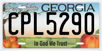 GA license plate CPL5290