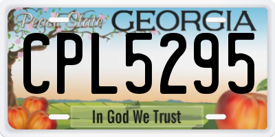 GA license plate CPL5295