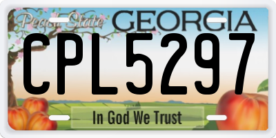 GA license plate CPL5297