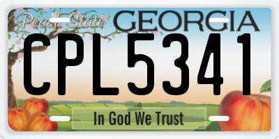 GA license plate CPL5341