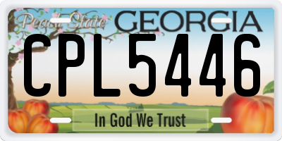 GA license plate CPL5446