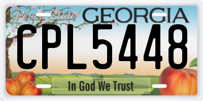 GA license plate CPL5448