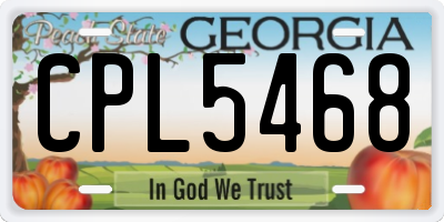 GA license plate CPL5468