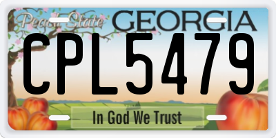 GA license plate CPL5479