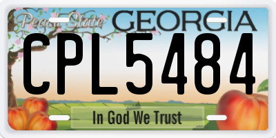 GA license plate CPL5484