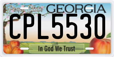 GA license plate CPL5530