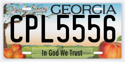 GA license plate CPL5556