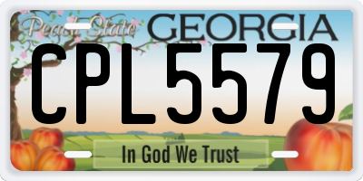 GA license plate CPL5579