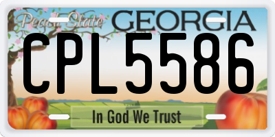 GA license plate CPL5586