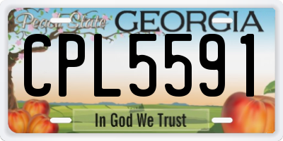 GA license plate CPL5591