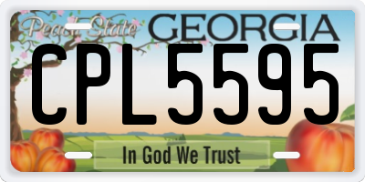 GA license plate CPL5595