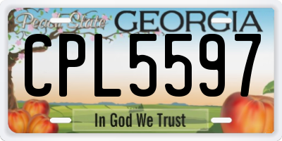 GA license plate CPL5597