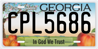 GA license plate CPL5686
