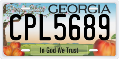 GA license plate CPL5689