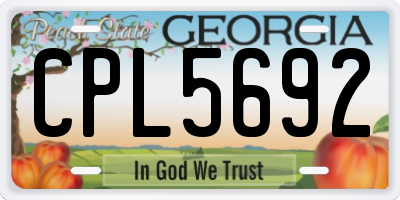 GA license plate CPL5692