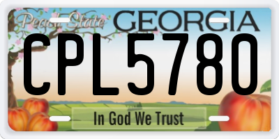GA license plate CPL5780