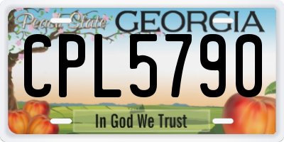 GA license plate CPL5790
