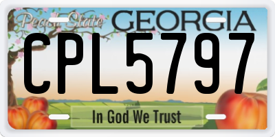 GA license plate CPL5797