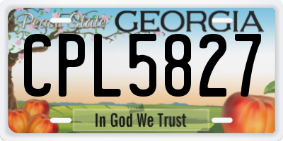 GA license plate CPL5827