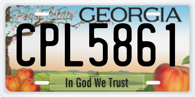 GA license plate CPL5861