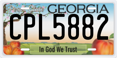 GA license plate CPL5882
