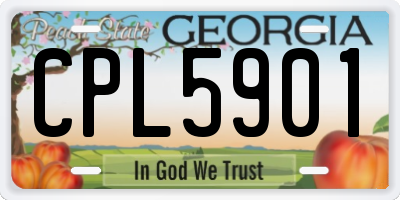 GA license plate CPL5901