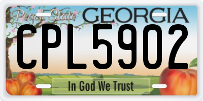 GA license plate CPL5902