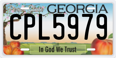 GA license plate CPL5979