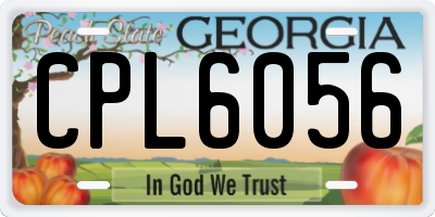 GA license plate CPL6056