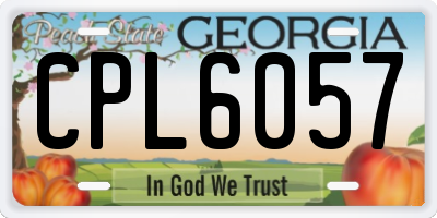 GA license plate CPL6057