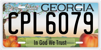GA license plate CPL6079