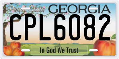 GA license plate CPL6082