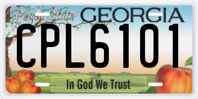 GA license plate CPL6101